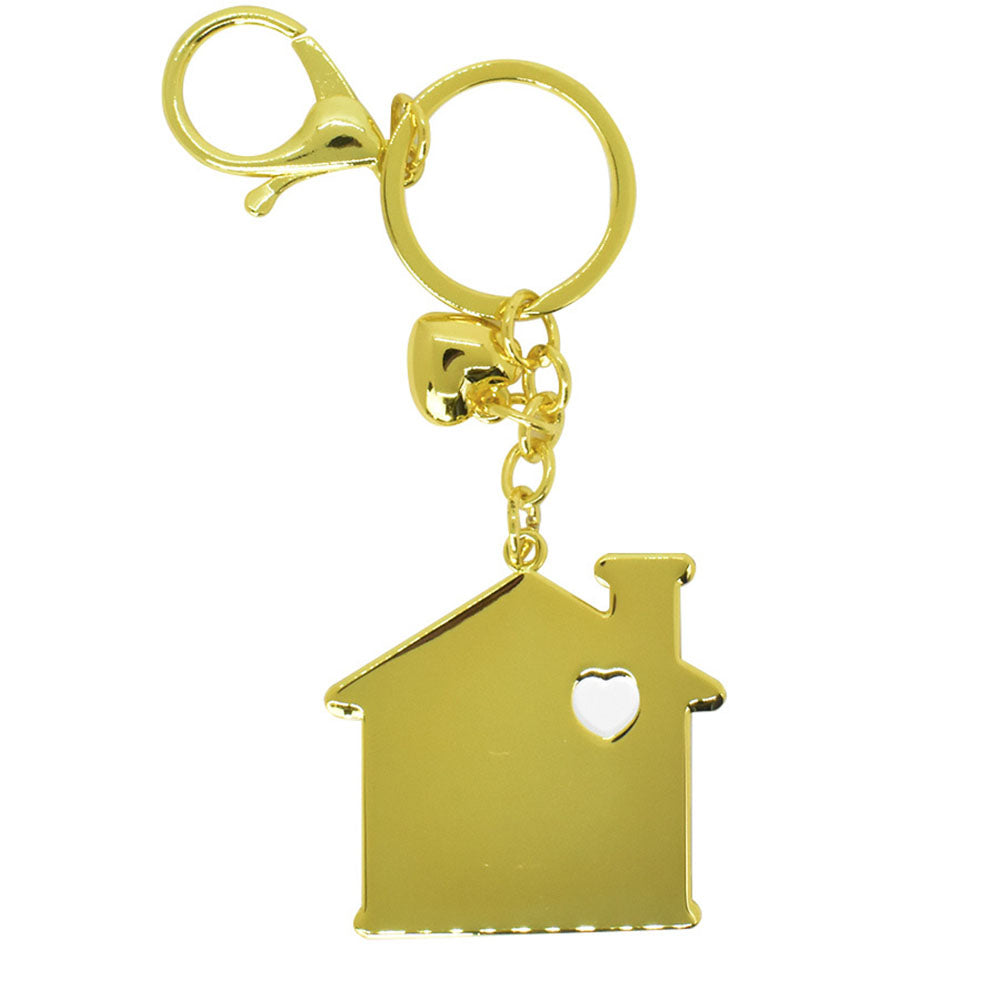 Llavero Casa Lateral Dorado