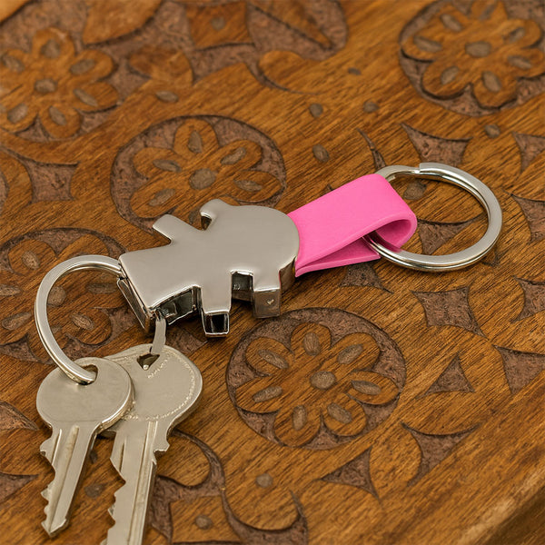 Llavero Niña Correa Rosa