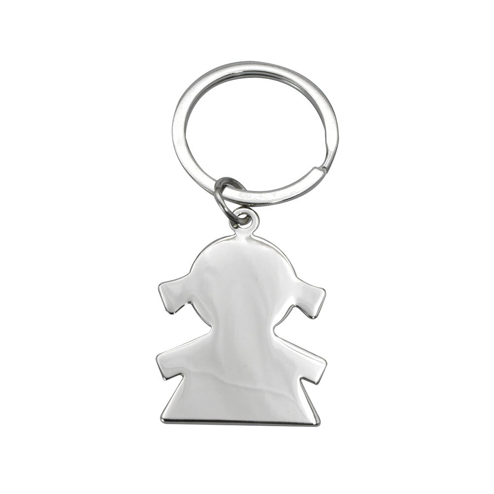 Llavero Niña Plateada Premium
