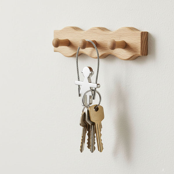 Llavero Niña Cuerda Plateada