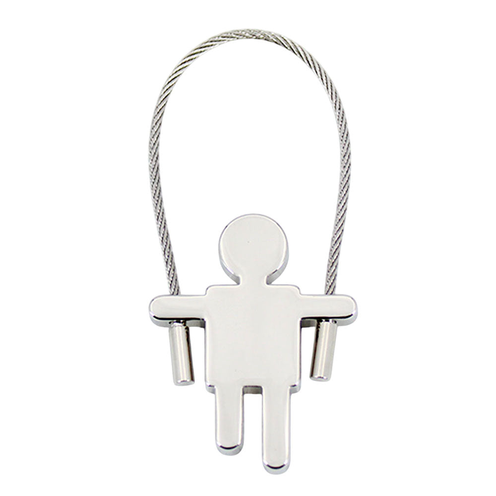 Llavero Niño Cuerda Plateada