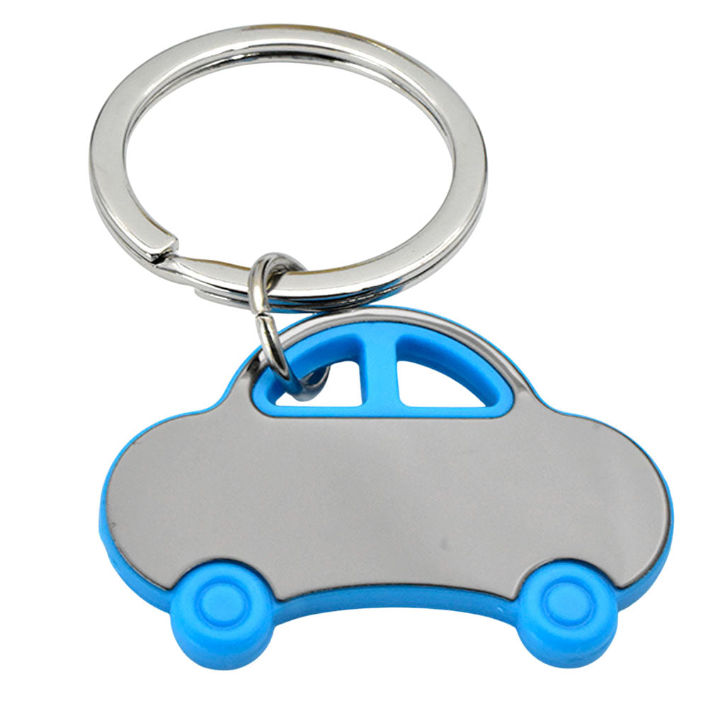 Llavero Auto Goma Azul