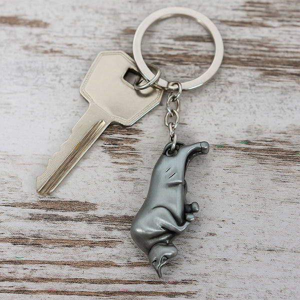 Llavero Toro Plateado Fuerte