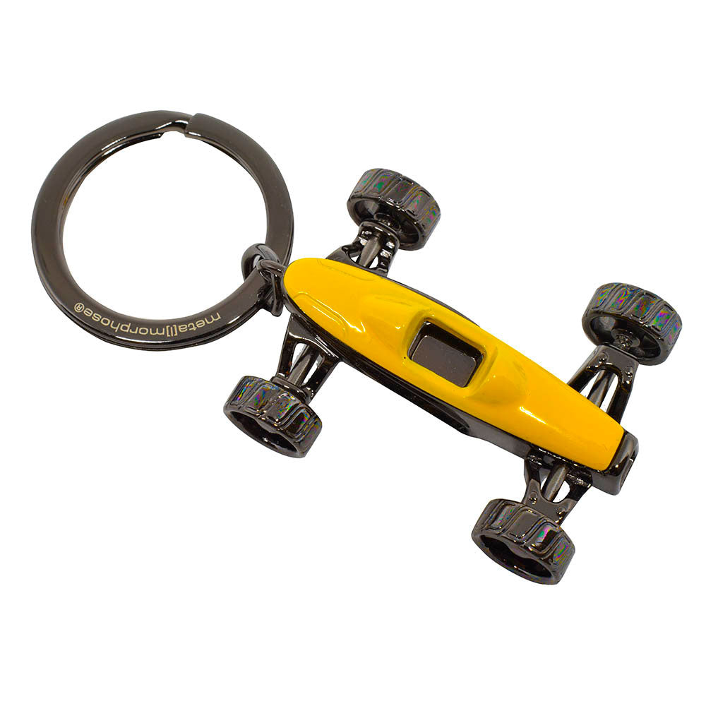 Llavero Auto Carreras Amarillo