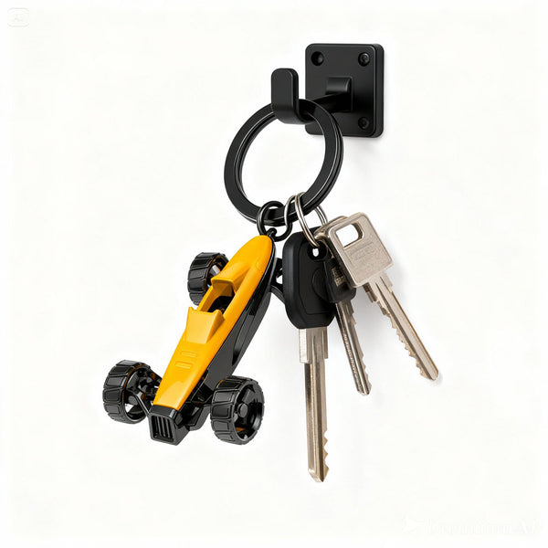 Llavero Auto Carreras Amarillo