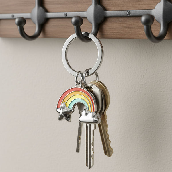 Llavero Arcoíris Sólido