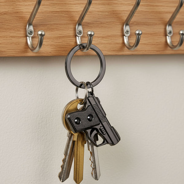 Llavero Pistola Negro Mate