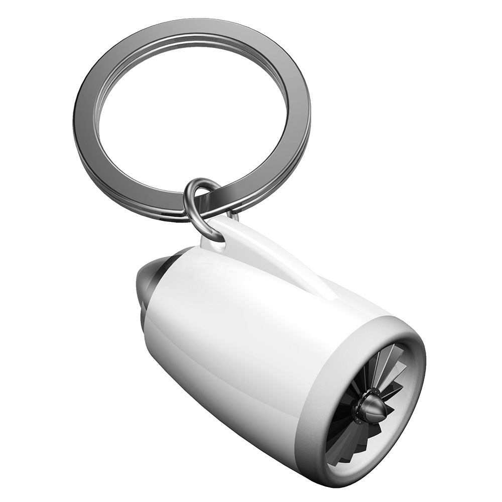 Llavero Turbina Blanca Plateada