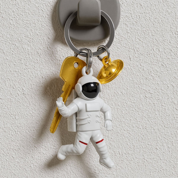 Llavero Astronauta Blanco Dorado