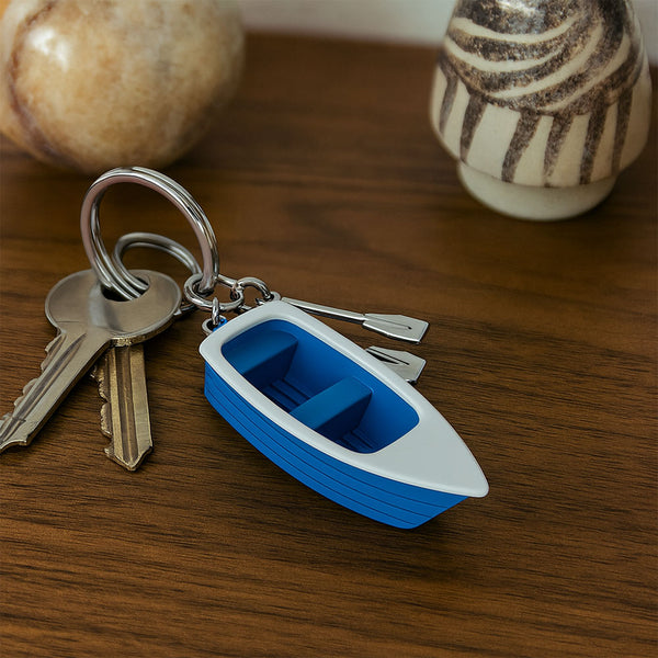 Llavero Bote Azul Blanco