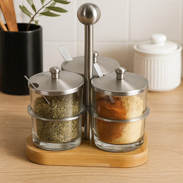 Juego 3 Salseros Vidrio con Base