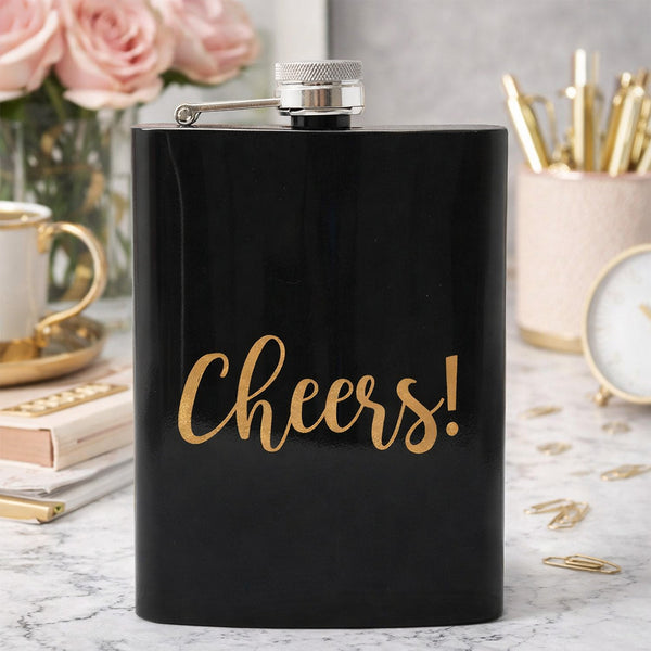 Licorera 9 Onzas Negra Cheers