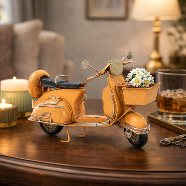 Decoracion Motoneta Amarilla