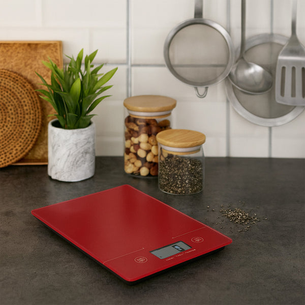 Báscula Cocina Roja Digital