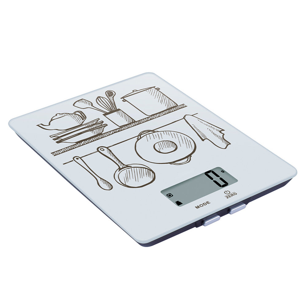 Báscula Cocina Blanca Decorativa