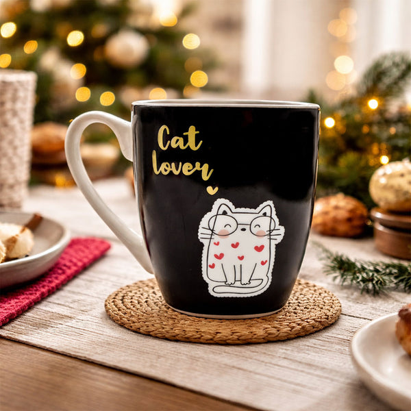 Taza Negra Gato New Bone