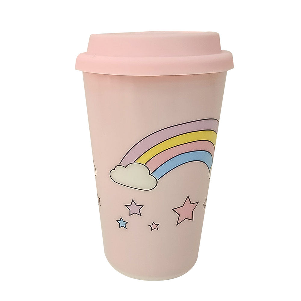 Taza Arcoiris Grande Rosa