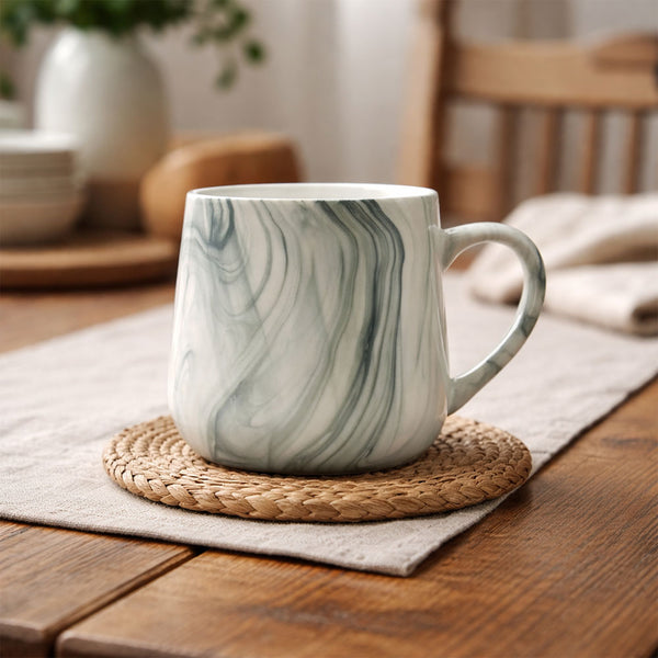 Taza Mármol Gota Verde