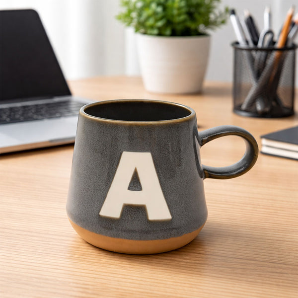 Taza Gris Letra A