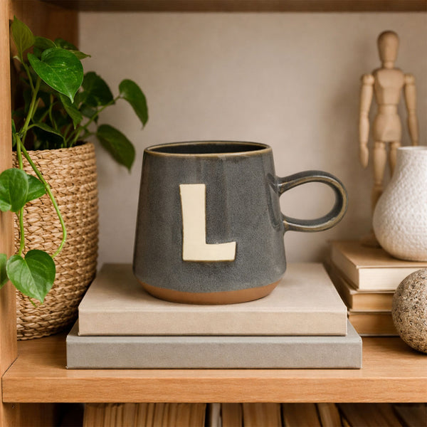 Taza Gris Letra L