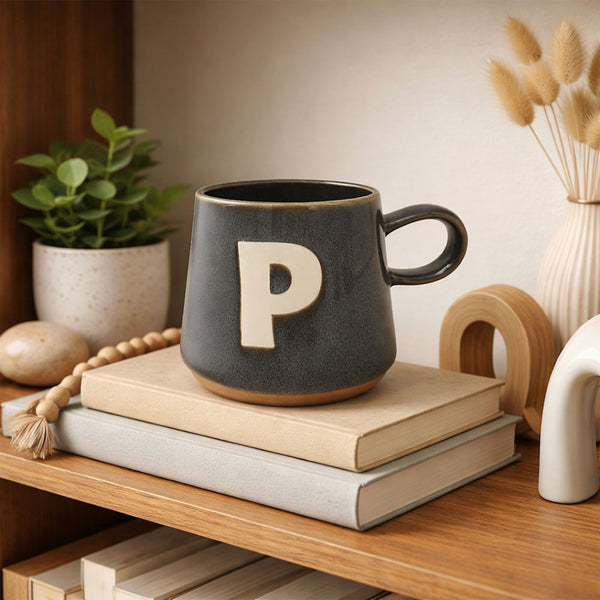 Taza Gris Letra P