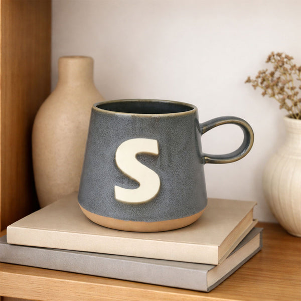 Taza Gris Letra S