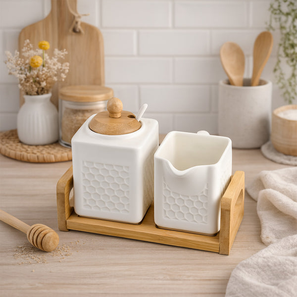 Set de Cremera Y Azucarera Nuez