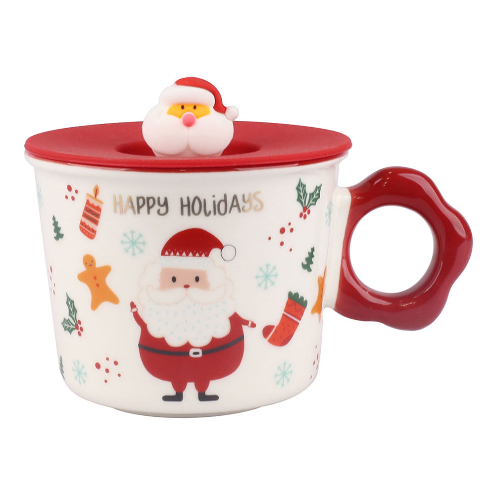 Taza Pinos Navidad Tapa