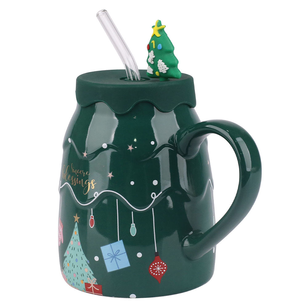 Taza Navideña Verde Santa