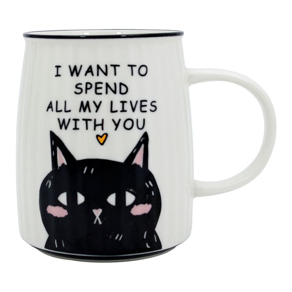 Taza Tapa Gato Moderno