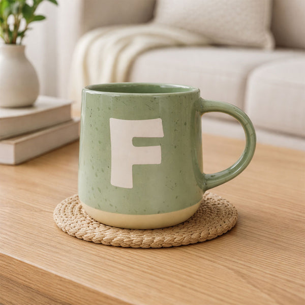 Taza Letra F Verde