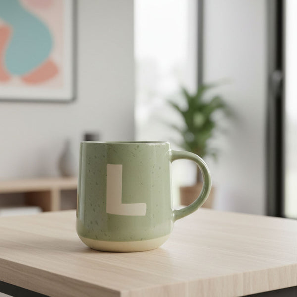 Taza Letra L Verde
