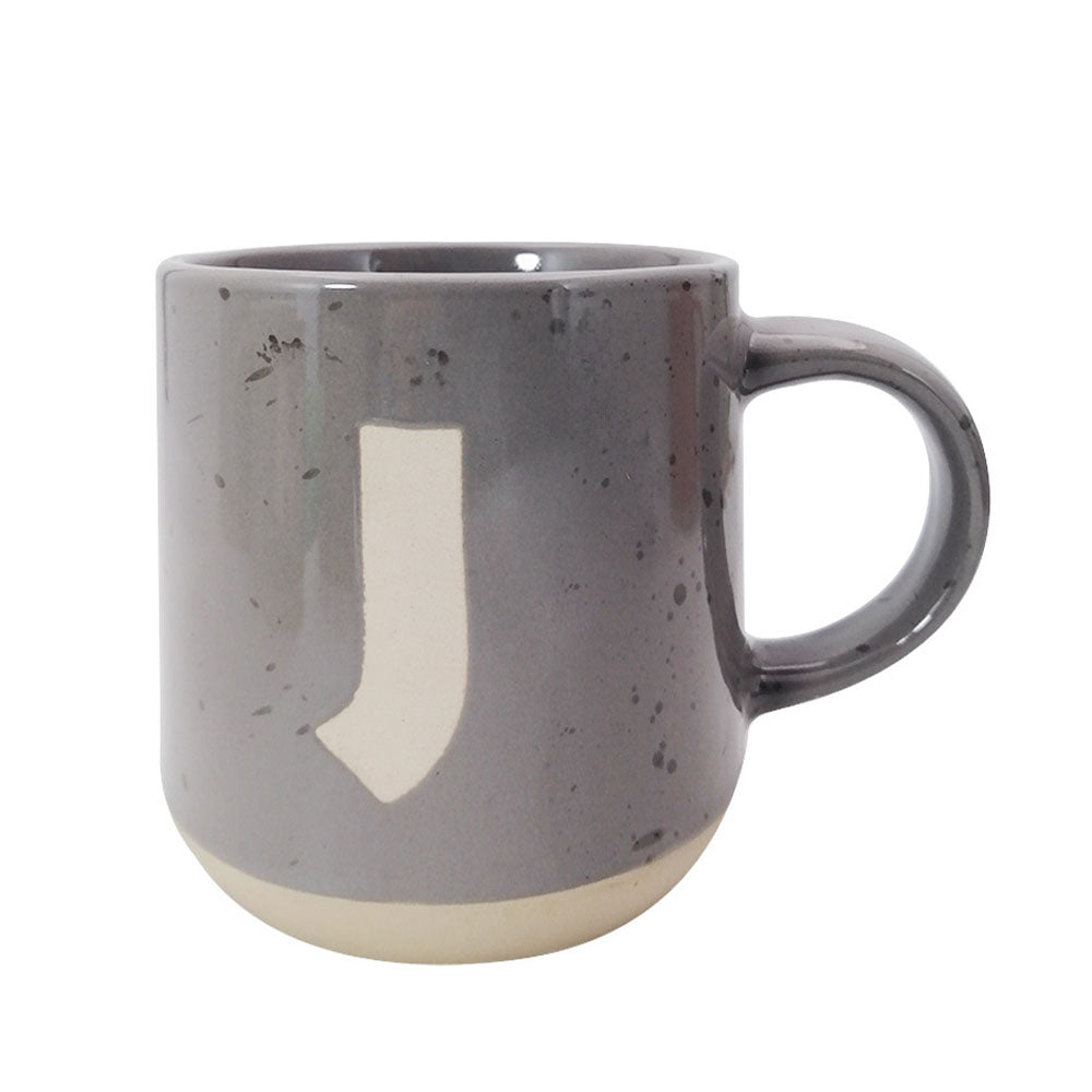 Taza Letra J Gris