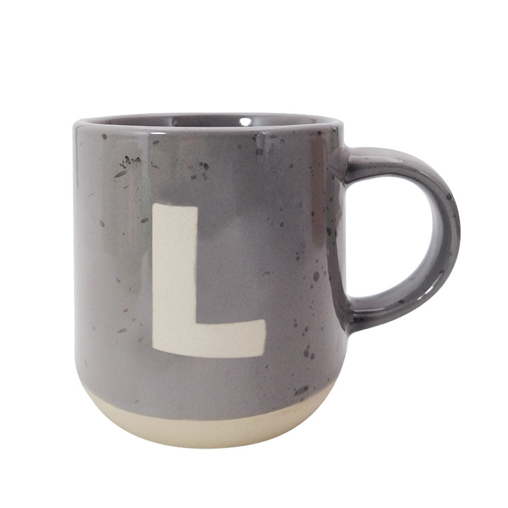Taza Letra L Gris