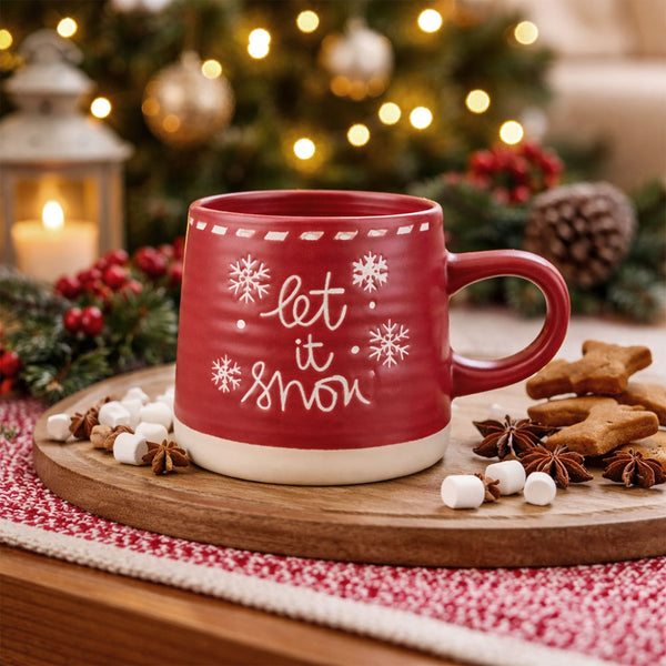 Taza Navideña Rojo Blanco