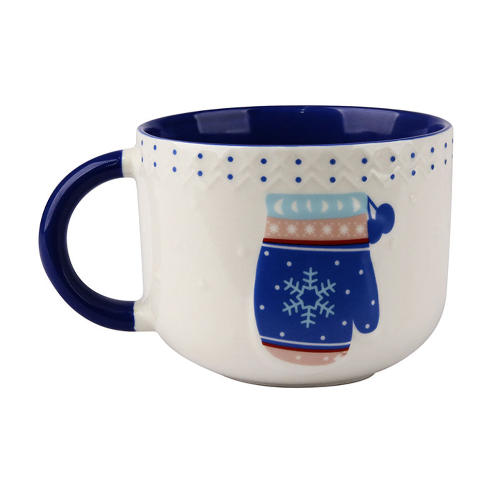 Taza Navideña Guante Azul