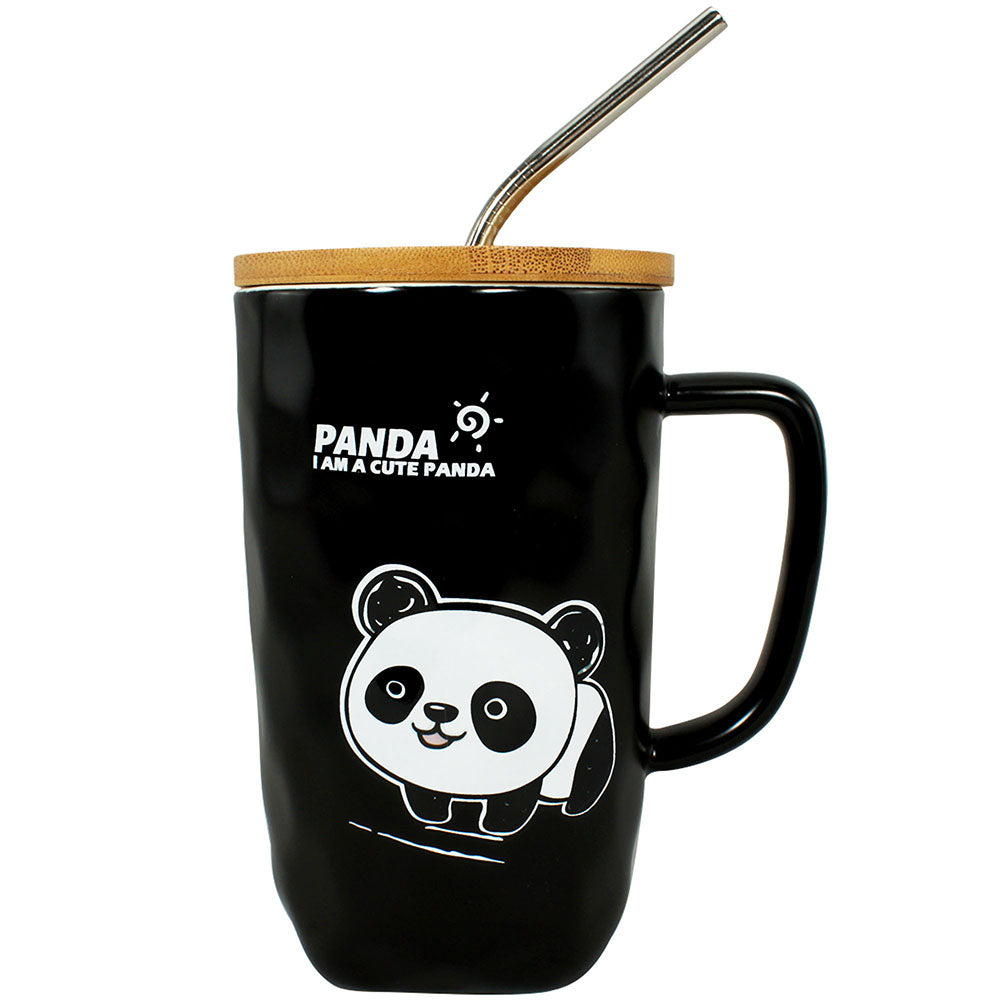 Taza Panda Bambú Tapa