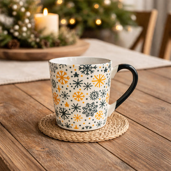 Taza Navidad Copos de Colores