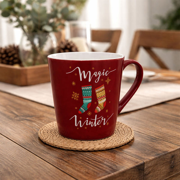 Taza Navidad Calcetas de Colores