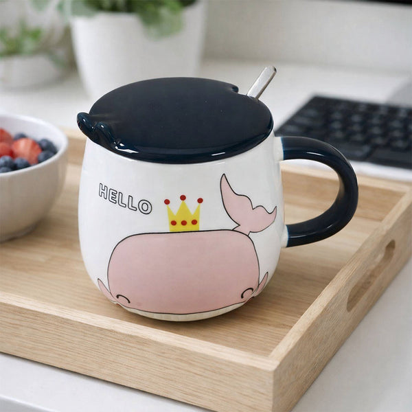 Taza Ballena Pastel Tapa