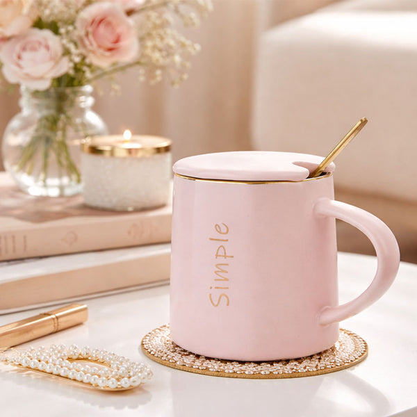 Taza Prisma Tapa Rosa