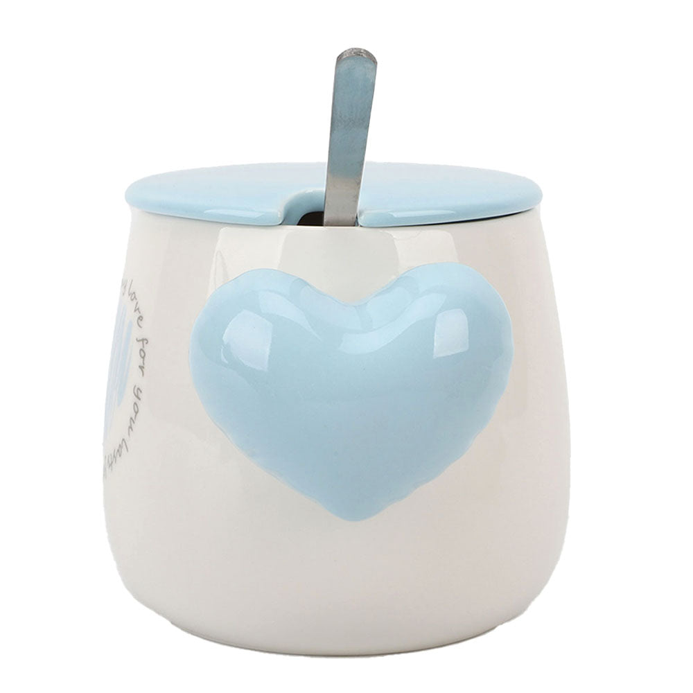 Taza Corazón Pastel Azul