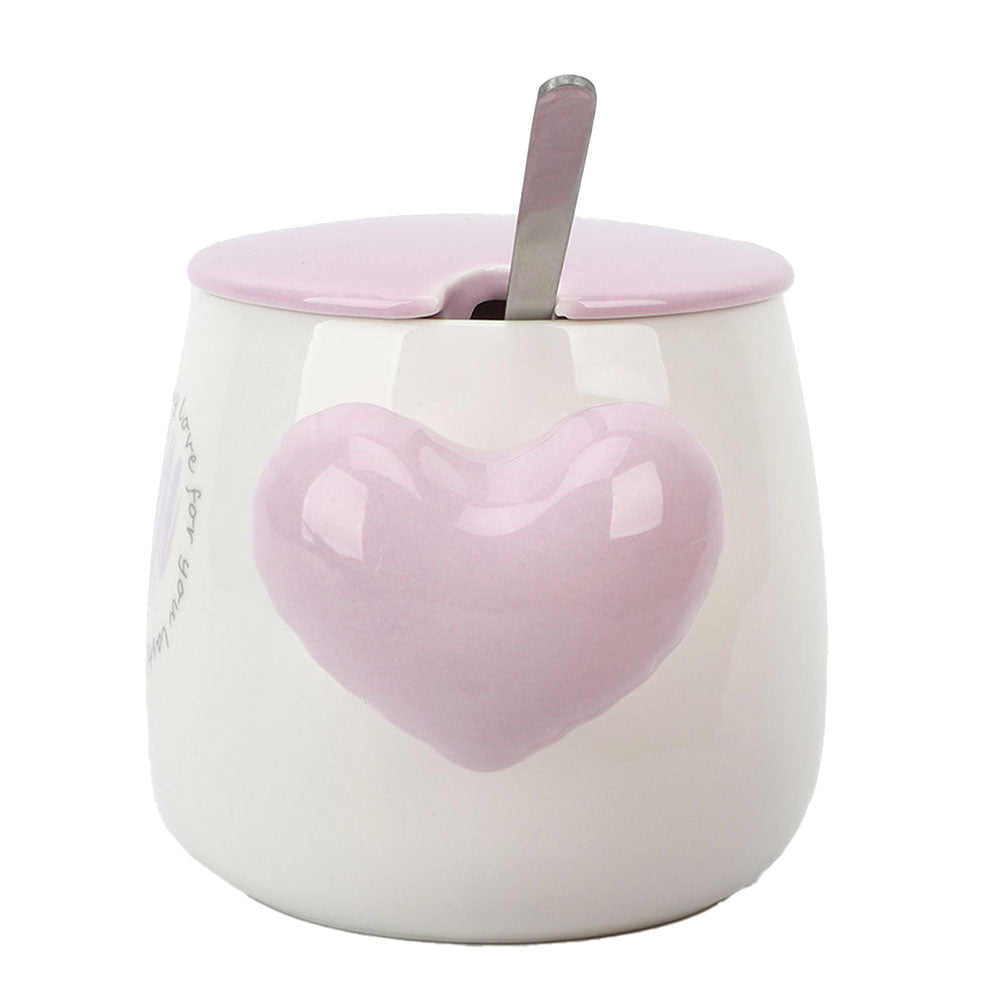 Taza Corazón Pastel Morado