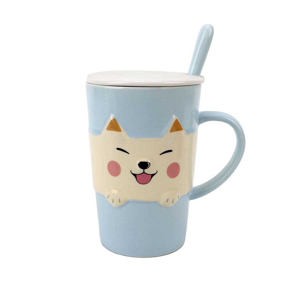 Taza Gatito Pastel Azul