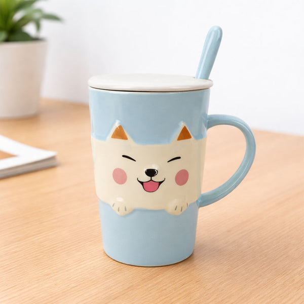 Taza Gatito Pastel Azul
