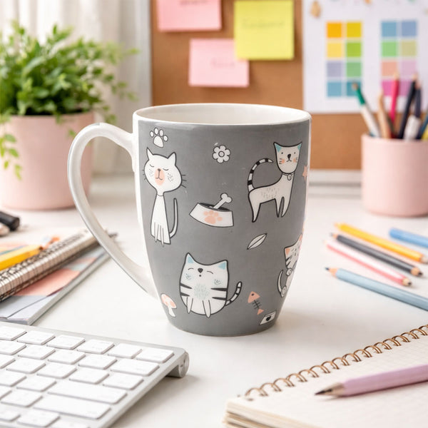Taza Gato Gris