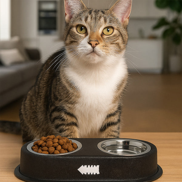 Plato doble para mascotas Trueno