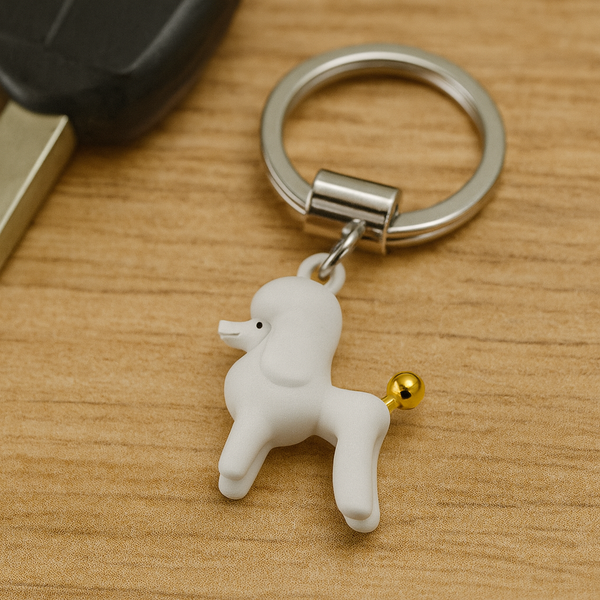 Llavero Poodle Elegante